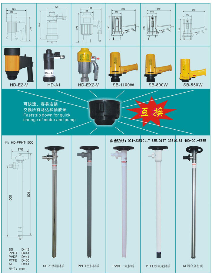 HD系列插桶泵,無軸封插桶泵,可調(diào)速插桶泵,電動抽液泵